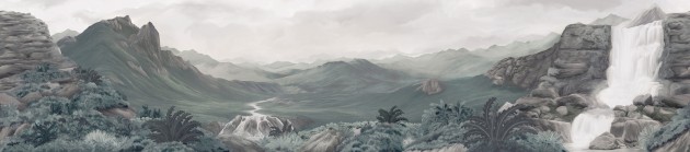 London Art BNV10 B Bon Voyage Les Glaces Enchantées - mural w górski krajobraz