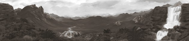 London Art BNV10 D Bon Voyage Les Glaces Enchantées - mural w górski krajobraz