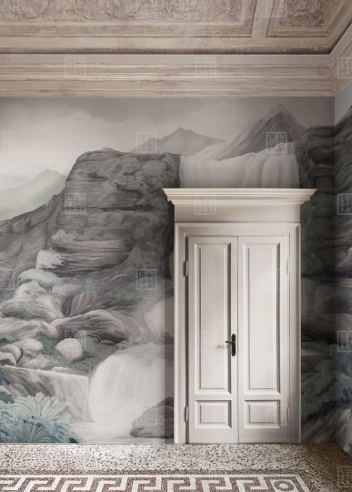 London Art BNV10 D Bon Voyage Les Glaces Enchantées - mural w górski krajobraz