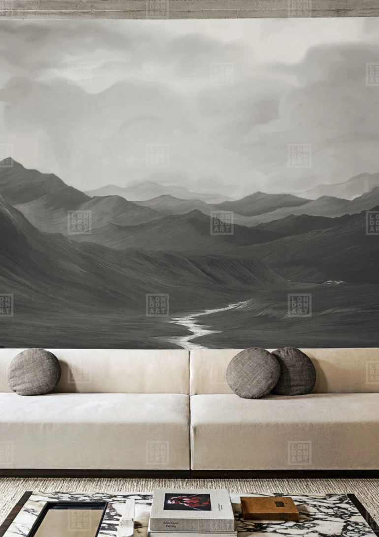 London Art BNV10 D Bon Voyage Les Glaces Enchantées - mural w górski krajobraz