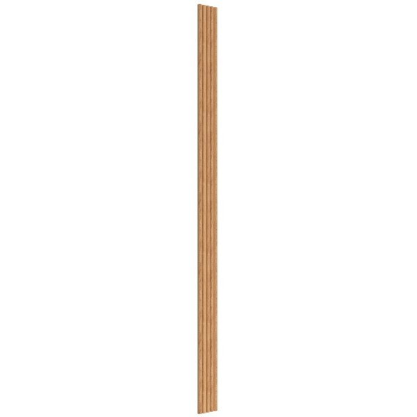 Lamele ryflowane na czarnym filcu Lameo Dąb Naturalny MDF