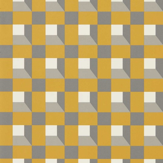 Harlequin 112942 Colour 3 Blocks Nectar – tapeta w szachownicę