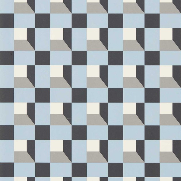 Harlequin 112944 Colour 3 Blocks Cornflower – tapeta w szachownicę