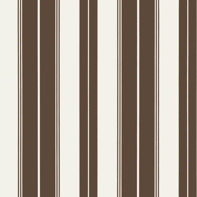 Thibaut T44049 Stripes & Checks Resource Norfolk Stripe Chocolate Brown - tapeta w paski
