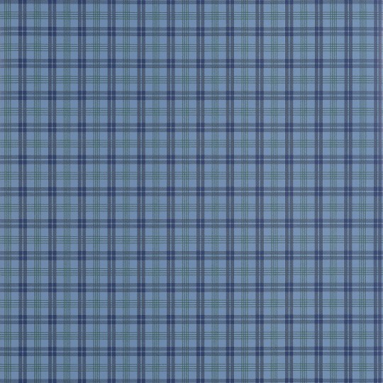 Thibaut T44051 Stripes & Checks Resource Huntley Plaid Navy - tapeta imitująca tkaninę w drobną kratkę