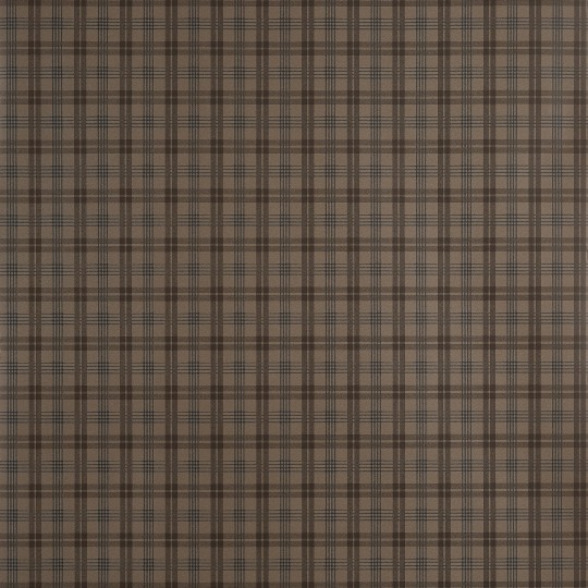 Thibaut T44053 Stripes & Checks Resource Huntley Plaid Brown - tapeta imitująca tkaninę w drobną kratkę