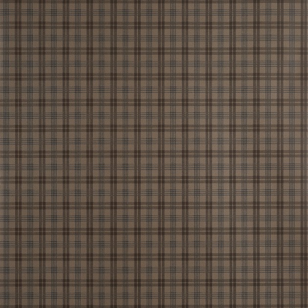 Thibaut T44053 Stripes & Checks Resource Huntley Plaid Brown - tapeta imitująca tkaninę w drobną kratkę