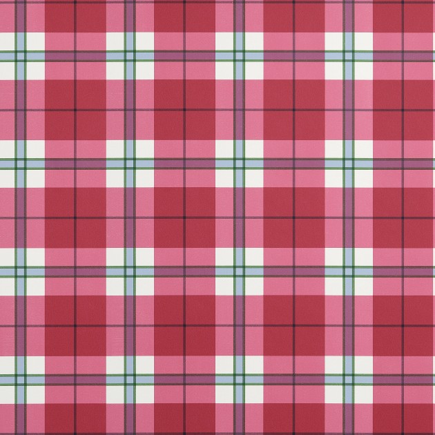 Thibaut T44070 Stripes & Checks Resource Douglas Plaid Red - tapeta w kratę