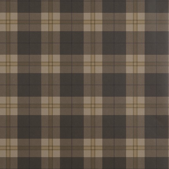 Thibaut T44074 Stripes & Checks Resource Douglas Plaid Brown - tapeta w kratę