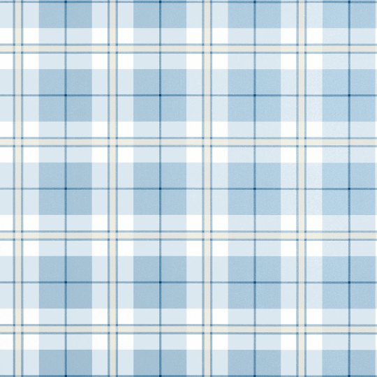 Thibaut T44075 Stripes & Checks Resource Douglas Plaid Light Blue - tapeta w kratę