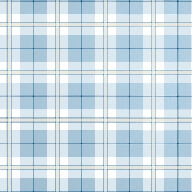 Thibaut T44075 Stripes & Checks Resource Douglas Plaid Light Blue - tapeta w kratę