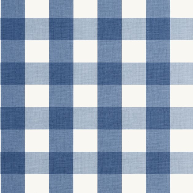 Thibaut T44077 Stripes & Checks Resource Buffalo Check Navy - tapeta w kratę