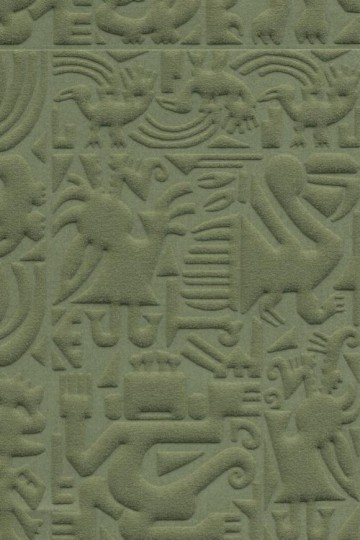 Arte 23903 Terra Chimu Olive - tapeta trójwymiarowa inspirowana kamiennymi rzeźbami