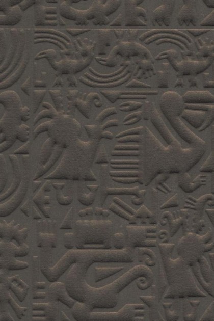 Arte 23904 Terra Chimu Graphite - tapeta trójwymiarowa inspirowana kamiennymi rzeźbami