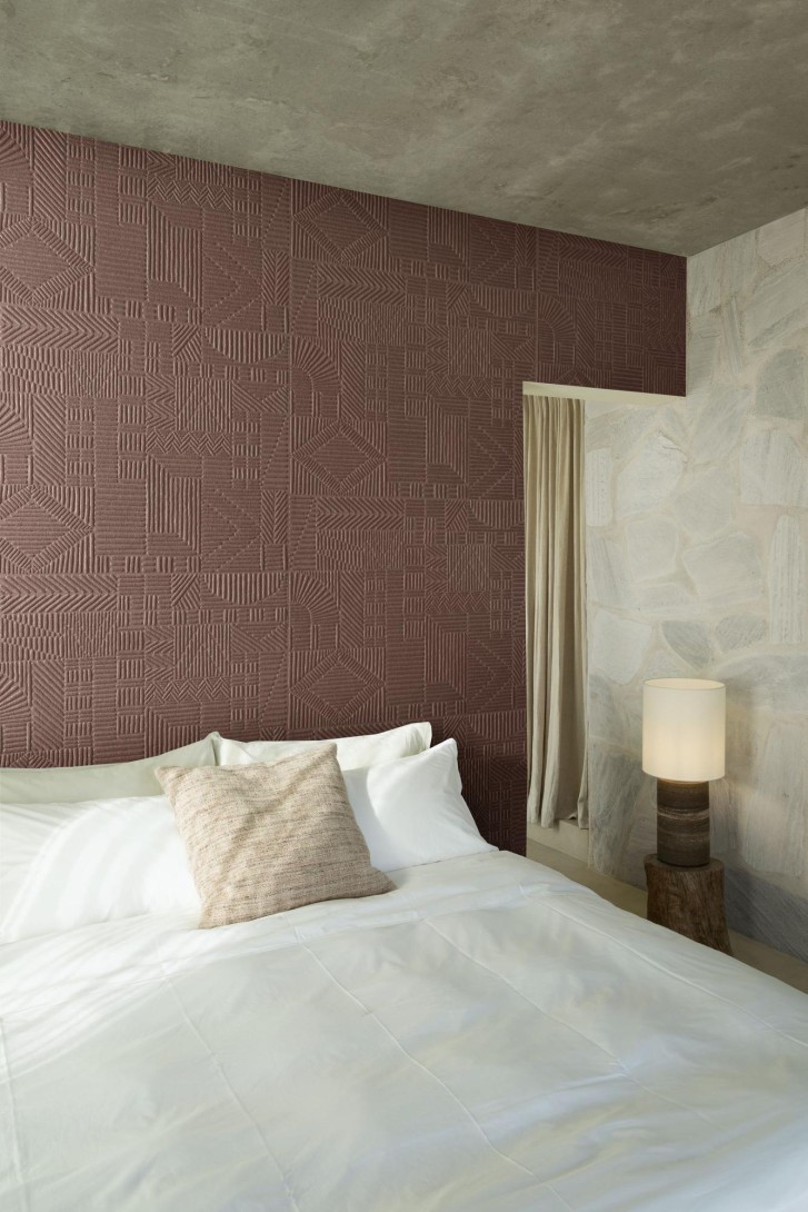 Arte 23921 Terra Carvato Eggshell - tapeta trójwymiarowa inspirowana starożytnymi mozaikami