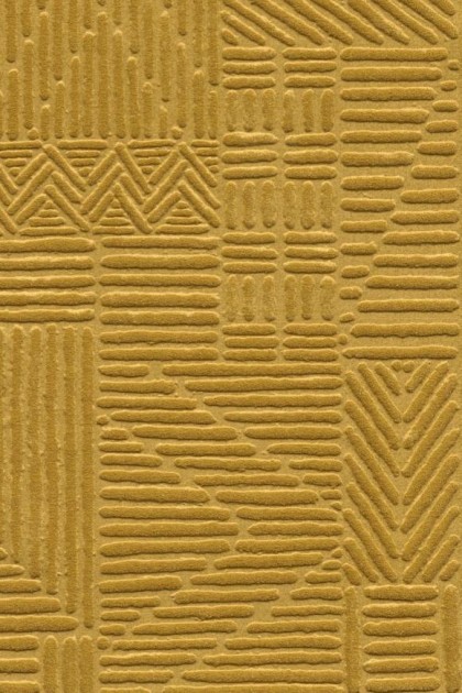 Arte 23924 Terra Carvato Mustard - tapeta trójwymiarowa inspirowana starożytnymi mozaikami