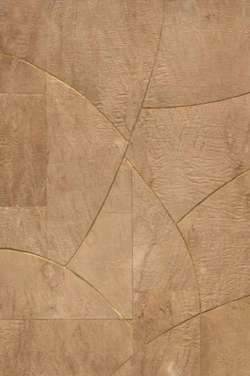 Arte 40711 Melaky Rubra Golden Natural - tapeta w geometryczny wzór z kory morwy na metalicznym tle