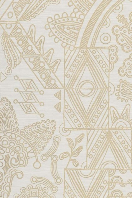 Arte 30810 Embleme Joie White Gold - tapeta geometryczna z metalicznymi elementami
