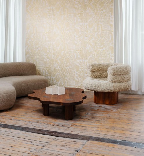 Arte 30810 Embleme Joie White Gold - tapeta geometryczna z metalicznymi elementami