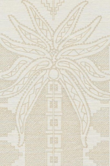 Arte 31700 Marquesa Fenua Silver Ivory - tapeta w palmy z sizalu