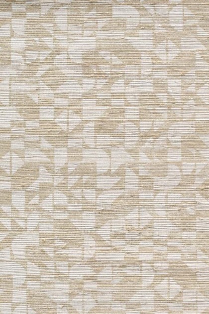Arte 31730 Marquesa Cyperus Shell White - tapeta w geometryczne wzory z tkanej trawy