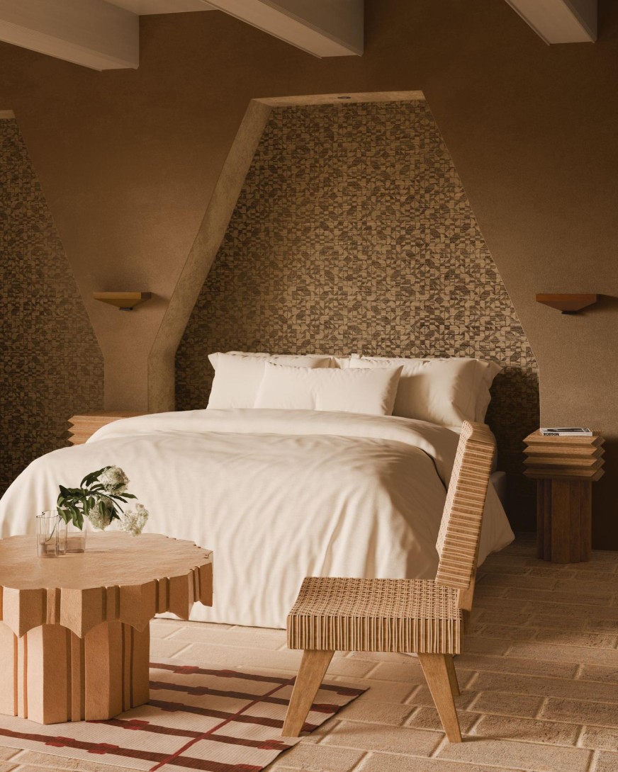 Arte 28513 Marquesa Noble Nougat - tapeta imitująca zamsz