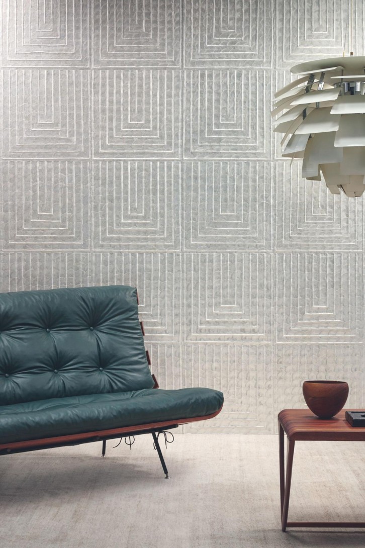 Arte 70330 Luster Cornice Pearl - okleina z muszli capiz w geometryczny wzór