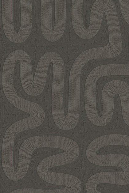 Arte 60701 Tali Sarana Charcoal - tapeta w falujący motyw splecionych linii