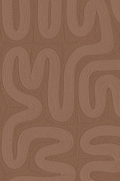 Arte 60702 Tali Sarana Mahogany - tapeta w falujący motyw splecionych linii