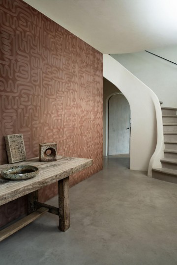 Arte 60702 Tali Sarana Mahogany - tapeta w falujący motyw splecionych linii