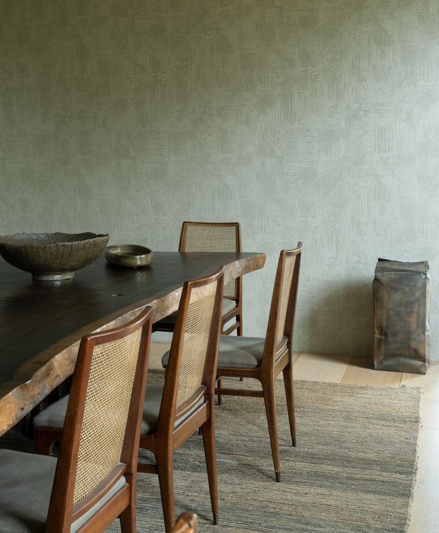 Arte 60722 Tali Tamba Sand - tapeta w geometryczne wzory z cienkiej liny