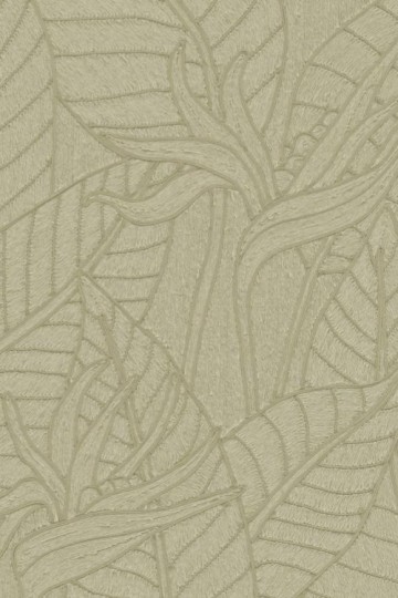 Arte 60740 Tali Strelitzia Olive - tapeta w subtelne liście kwiatu strelicji