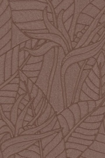 Arte 60743 Tali Strelitzia Hickory - tapeta w subtelne liście kwiatu strelicji