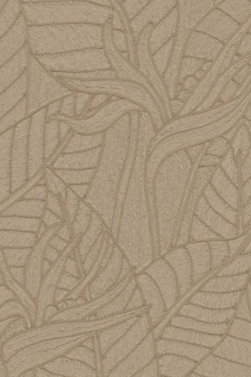 Arte 60747 Tali Strelitzia Hemp - tapeta w subtelne liście kwiatu strelicji