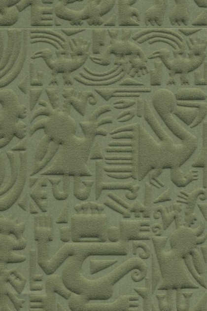 Arte 23903 Terra Chimu Olive - tapeta trójwymiarowa inspirowana kamiennymi rzeźbami