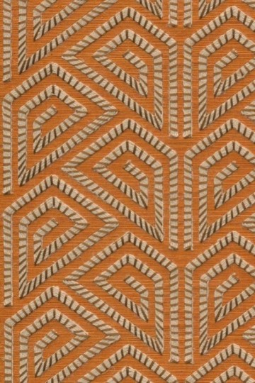 Arte 15711 Icarus Alata Orange - tapeta haftowana na tle z sizalu