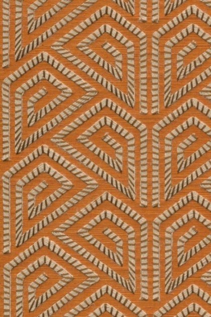 Arte 15711 Icarus Alata Orange - tapeta haftowana na tle z sizalu