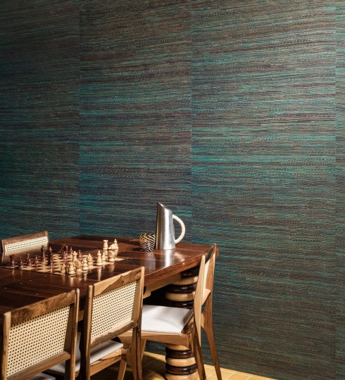 Arte 15741 Icarus Penumbra Peacock - tapeta z ręcznie tkanych pasm kory bananowca