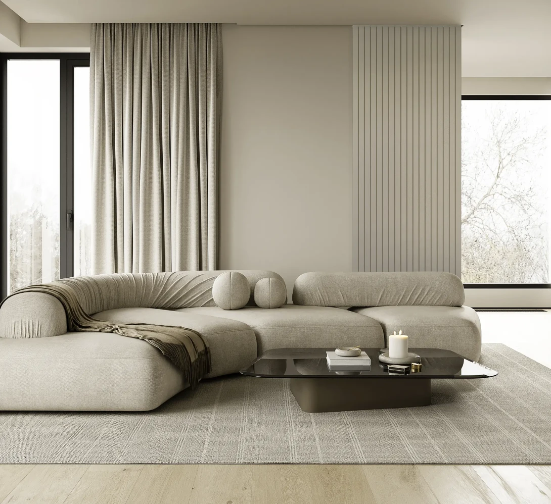 Lamele ścienne Lamelio Roca Moonlight Grey