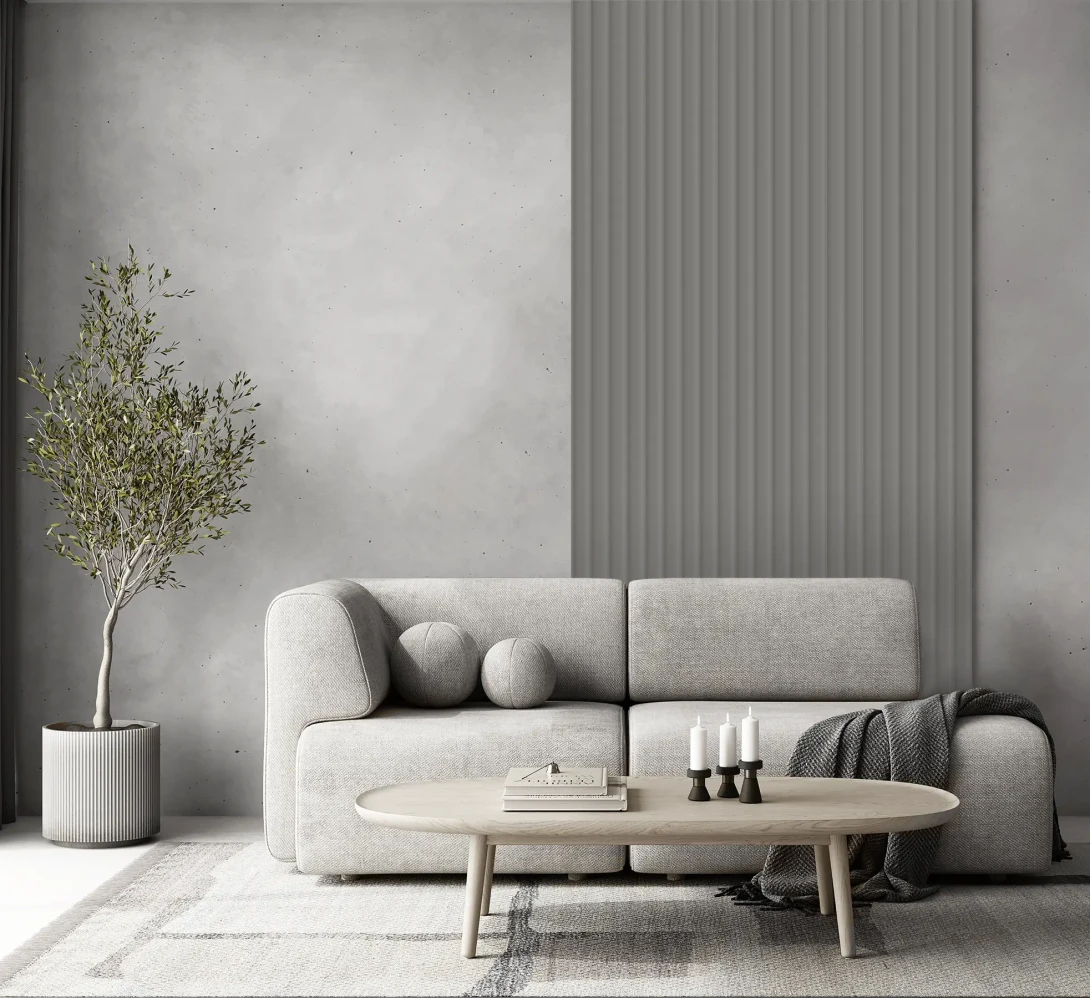 Lamele ścienne Lamelio Velutto Misty Grey