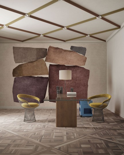 Inkiostro Bianco INKITTI2501 Monochrome Subterranea – mural abstrakcyjna kompozycja