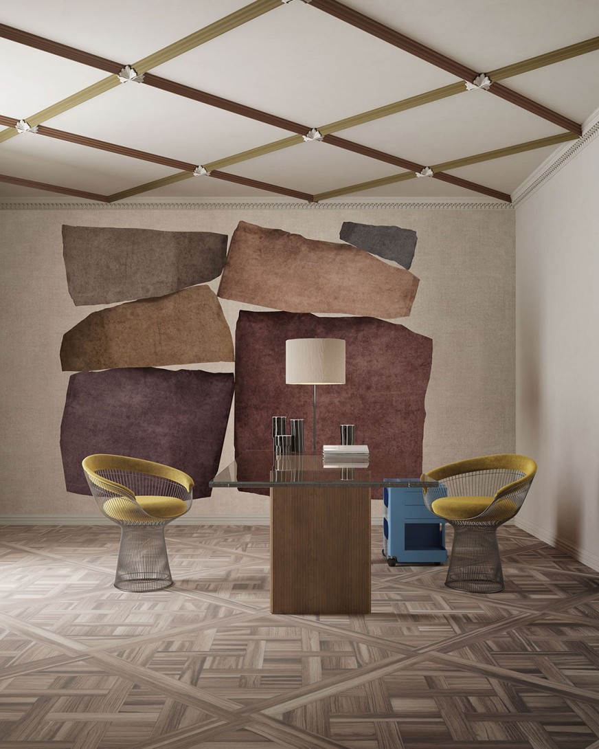 Inkiostro Bianco INKITTI2502 Monochrome Subterranea – mural abstrakcyjna kompozycja