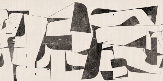 Inkiostro Bianco INKLNLT2501 Monochrome Strokes – mural geometryczny kolaż