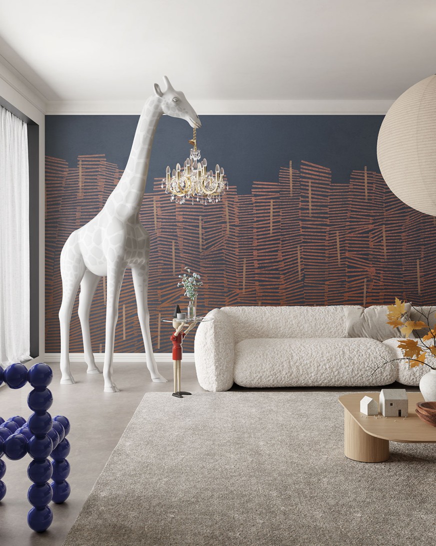 Inkiostro Bianco INKCCUK2502 Monochrome Simplicity – mural abstrakcyjny