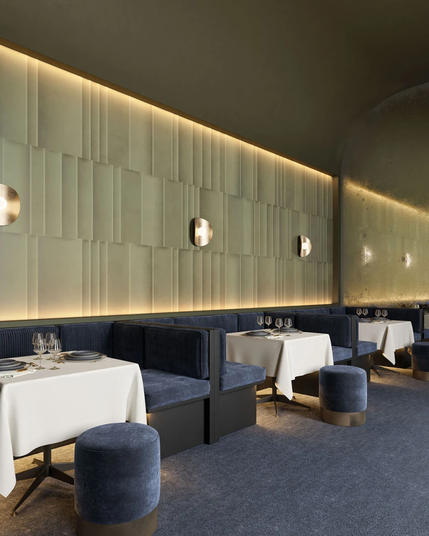 Inkiostro Bianco INKLEEM2503B Monochrome Impression – mural trójwymiarowy o wzorze paneli ściennych