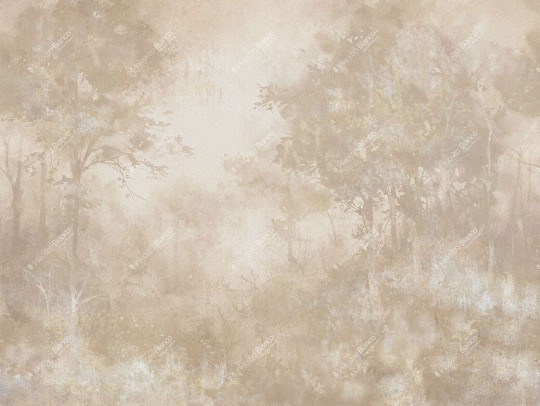 Inkiostro Bianco INKIIKH2501 Monochrome Sakami – mural z subtelnym pejzażem lasu