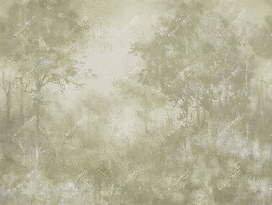 Inkiostro Bianco INKIIKH2502 Monochrome Sakami – mural z subtelnym pejzażem lasu