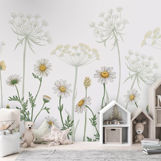Pastelowelove Field Of Daisies - mural dziecięcy w stokrotki