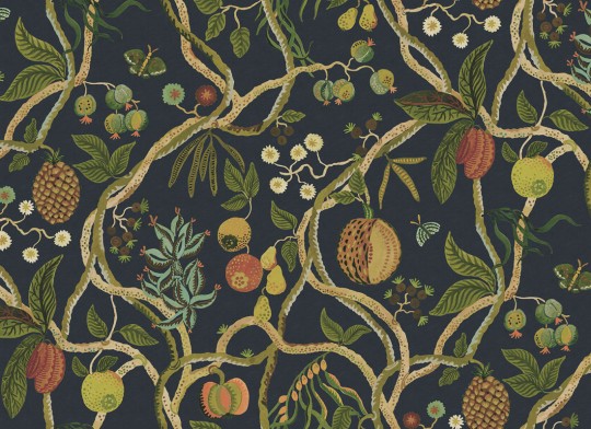 Sandberg S10582 Herbarium Tree Of Life Dark Blue – mural drzewo owocowe