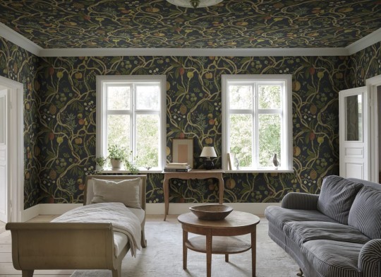 Sandberg S10582 Herbarium Tree Of Life Dark Blue – mural drzewo owocowe